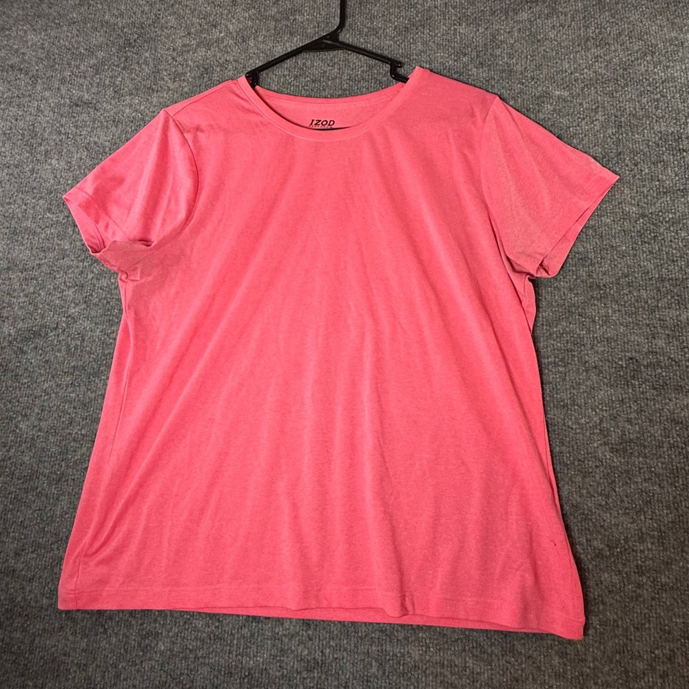Izod Womens‎ PerformX Fitness Cool-FX Pink Short Sleeve Athletic T-Shirt XL